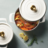 Tramontina Cocotte con Tapa de Hierro Fundido Esmaltado Latte 26 cm - 5,6 L