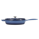 Tramontina Sartén con Tapa de Hierro Fundido Esmaltado Azul 30 cm - 3,8 L