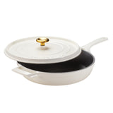 Tramontina Sartén con Tapa de Hierro Fundido Esmaltado Latte 30 cm - 3,8 L