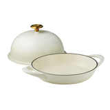 Tramontina Cazuela Horno para Pan de Hierro Fundido Esmaltado Latte 24 cm - 1,6L