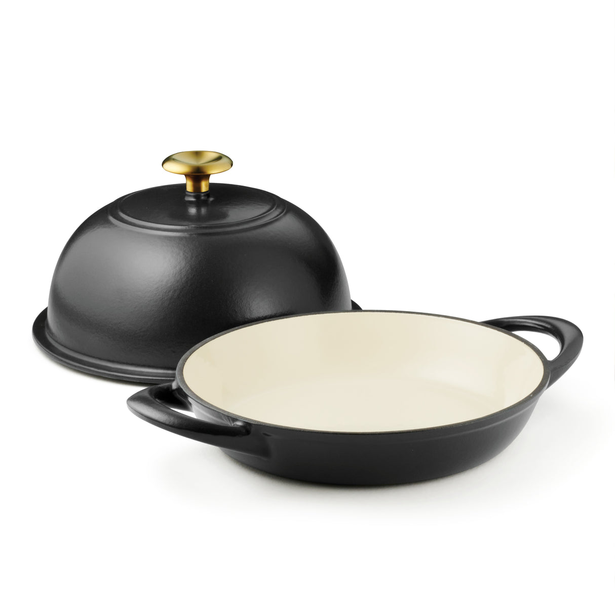 Tramontina Cazuela Horno para Pan de Hierro Fundido Esmaltado Negro 24 cm - 1,6L