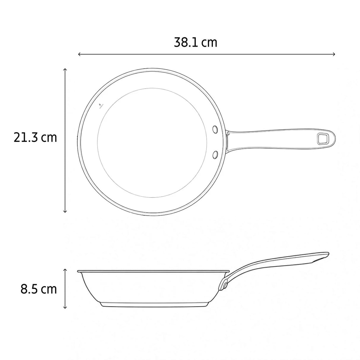 Tramontina Sartén de Acero Inoxidable Fondo Triple Tempo 20 cm 1,08L