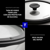 Tramontina Cacerola de Hierro Fundido Precurada Titanex 24 cm 4,9L