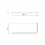 Tramontina Bandeja Rectangular de Acero Inoxidable Quadrata 38x17 cm