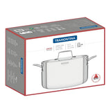 Cacerola Honda Tri-Ply Grano de Acero Inoxidable 24 cm