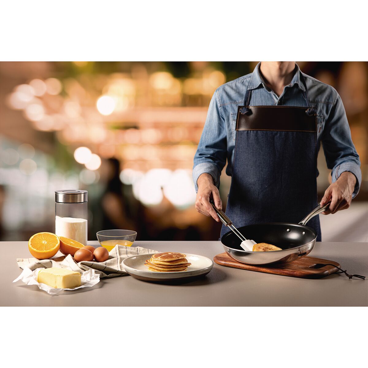Sartén con Antiadherente Tri-Ply Grano 20 cm - 1,2L