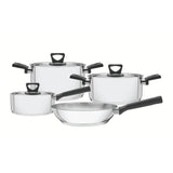Tramontina Batería de Cocina Brava Baquelite de Acero Inoxidable con Fondo Triple 4 piezas