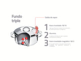 Tramontina Batería de Cocina de Acero Inoxidable con Fondo Triple Solar 4 Piezas