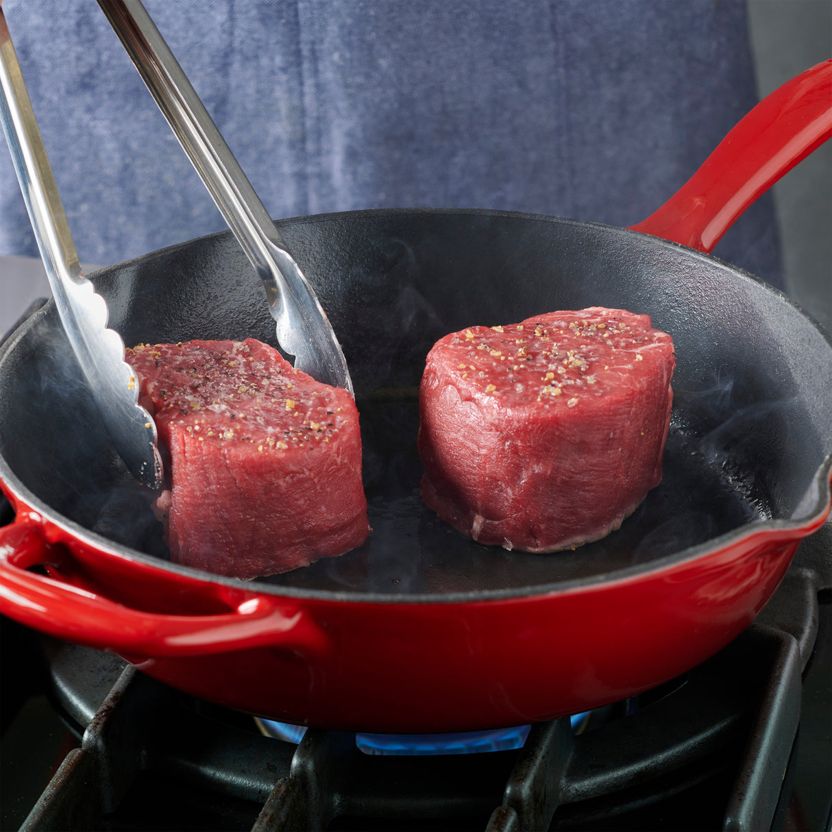 Tramontina Sartén de Hierro Fundido Esmaltado sin Tapa Rojo Bestow 25 cm 2,3L