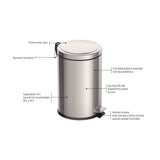 Cubo de basura Acero Inoxidable 20L