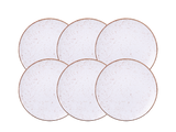 Tramontina Juego de Platos Llanos de Porcelana Rústico Marrón 28 cm 6 Piezas