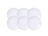 Tramontina Juego de Platos de Postre Rústico Marrón en Porcelana 21 cm 6 Piezas