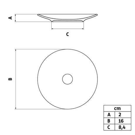 Tramontina Plato para Pan en Porcelana Camila 16 cm 12 unidades