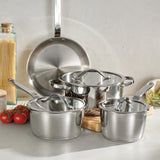 Tramontina Batería de Cocina de Acero Inoxidable Fondo Triple Tempo 4 piezas
