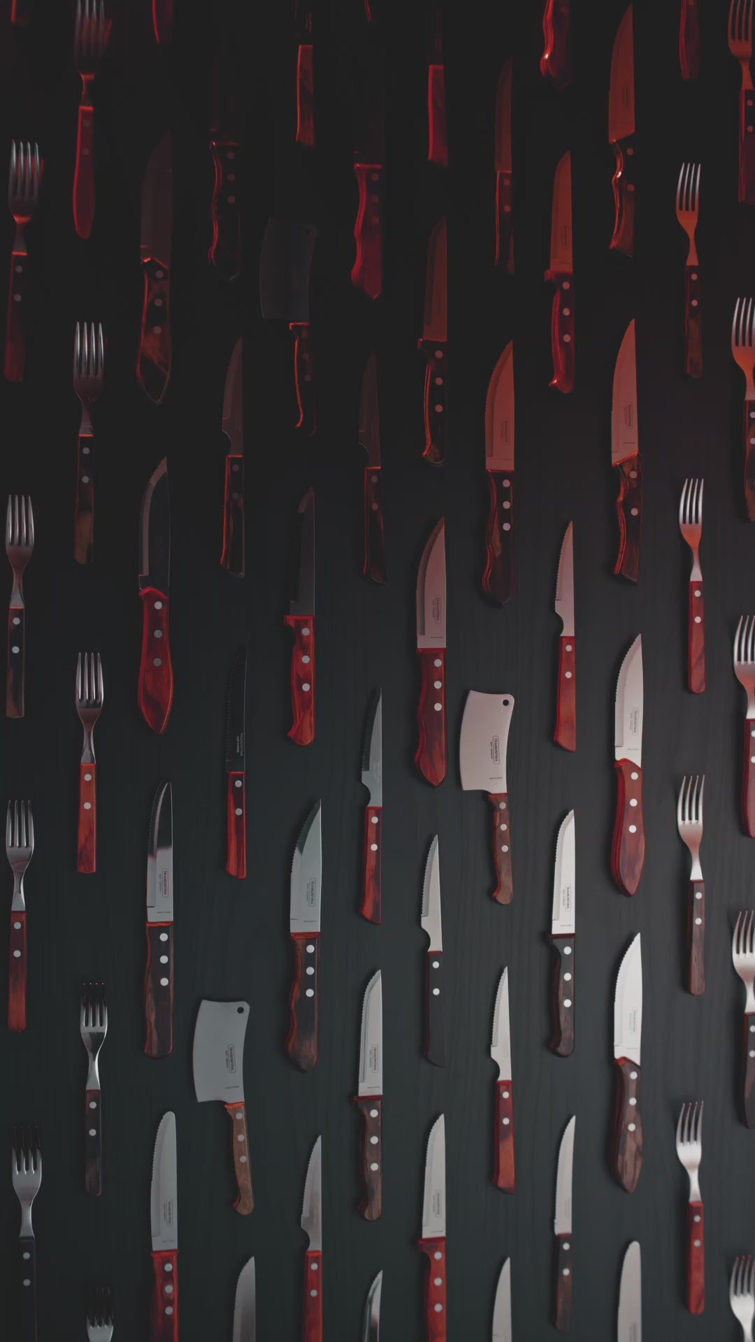 Tramontina Juego de Cuchillos para Carne Jumbo Polywood Castaño 4 piezas