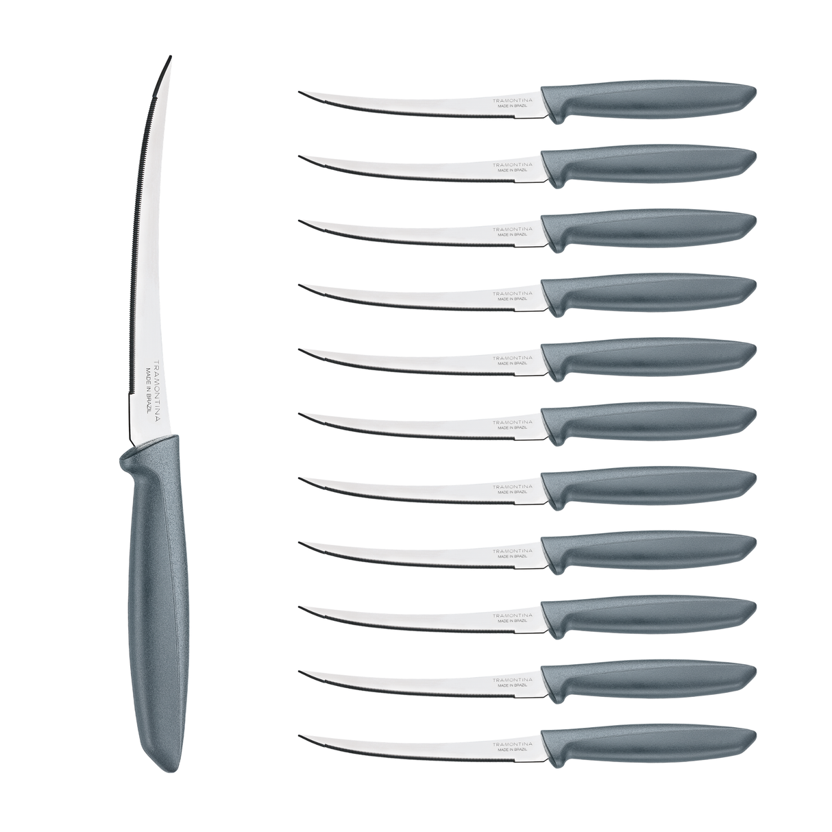 Tramontina Cuchillo para Tomates en Acero Inoxidable y Polipropileno Gris 12 unidades