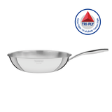 Tramontina Wok Grano de Acero Inoxidable Cuerpo Triple con Mango sin Tapa 28 cm 3,4 L